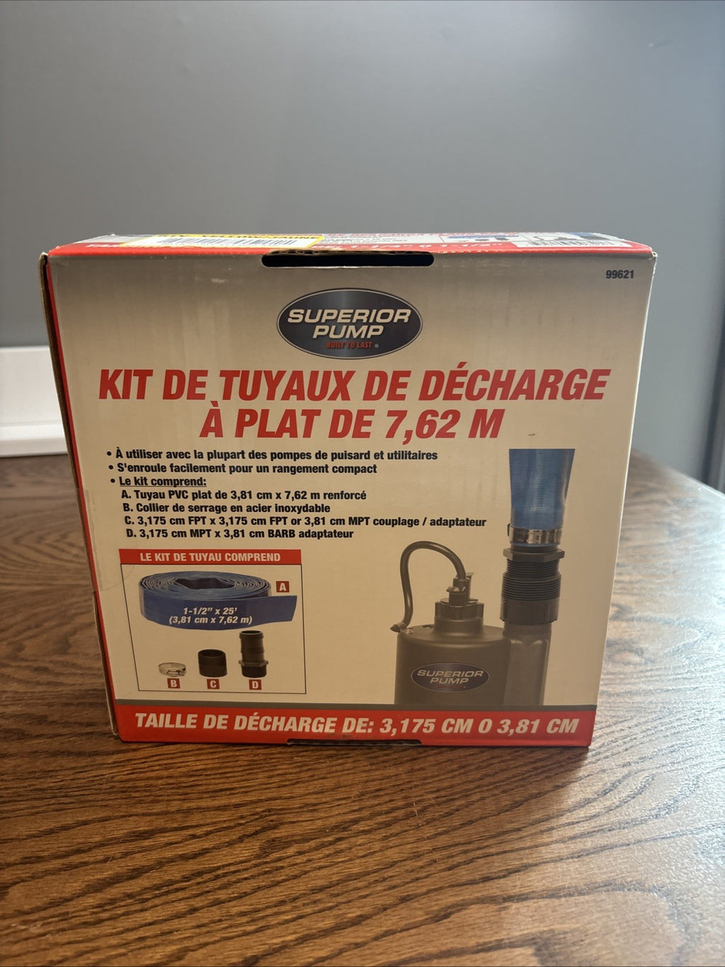 Superior Pump 99621 Lay Flat Discharge Sump Pump Hose Kit 25 Feet X 1-1/2 Inches