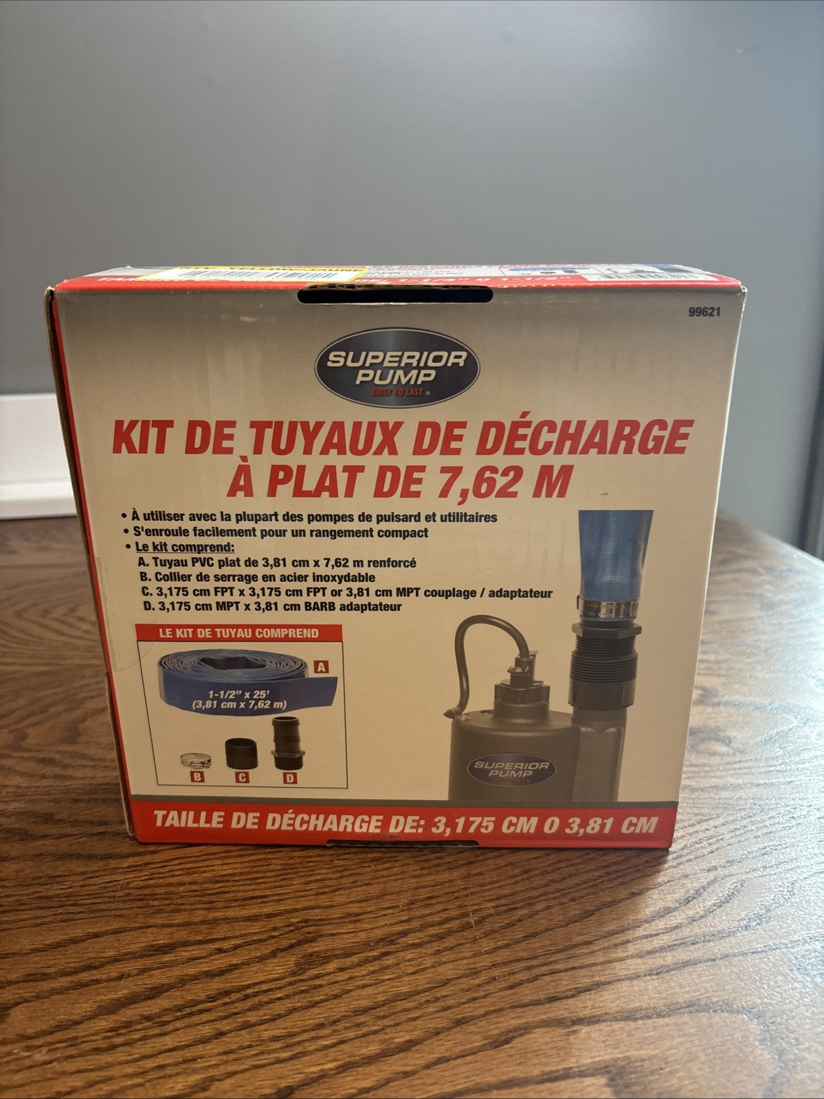 Superior Pump 99621 Lay Flat Discharge Sump Pump Hose Kit 25 Feet X 1-1/2 Inches