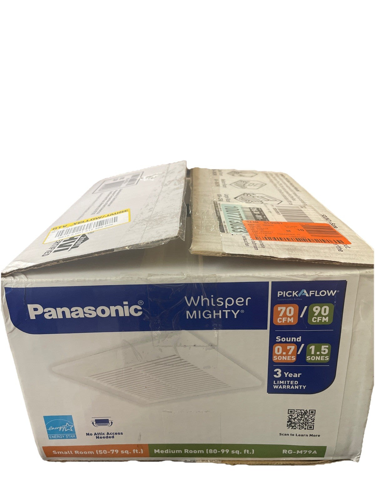 Panasonic WhisperMighty 70/90 CFM Bathroom Exhaust Fan Ceiling/Wall ENERGY STAR