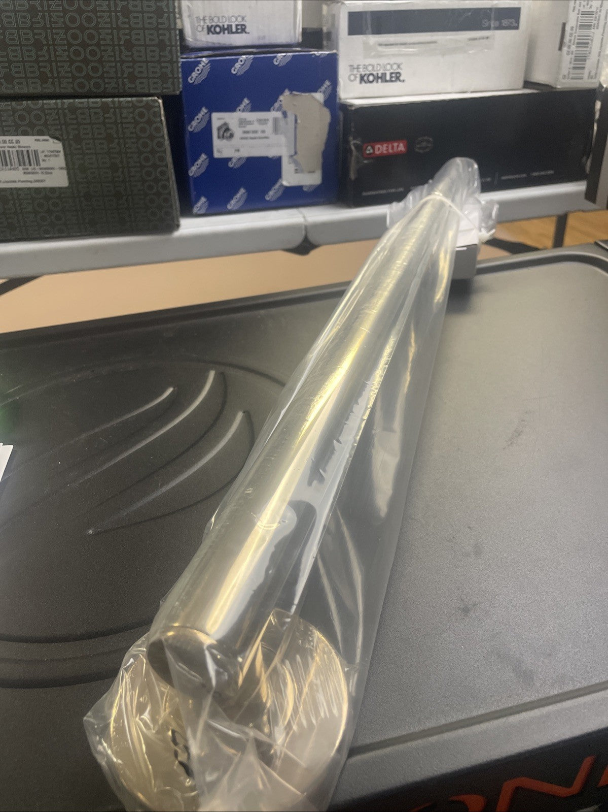 BRIZO 69375-PG 24" EURO ROUND GRAB BAR NEW Open Box - NEW