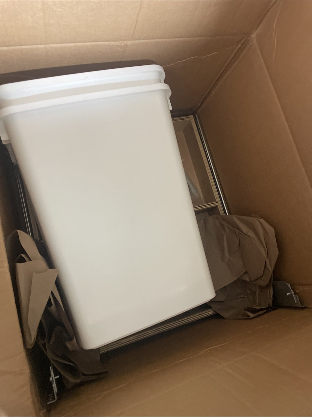 Rev-A-Shelf 35 Qt, Double Pullout Top Mount Waste Bin, White, 4WCTM-24DM2