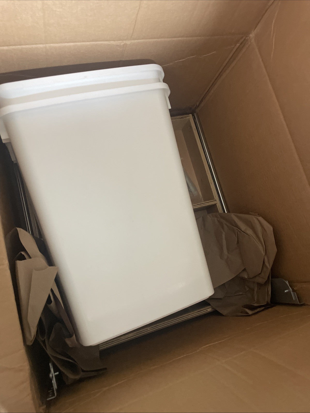 Rev-A-Shelf 35 Qt, Double Pullout Top Mount Waste Bin, White, 4WCTM-24DM2
