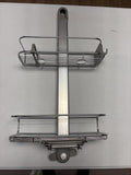 SimpleHuman Adjustable Shower Caddy, Stainless Steel Anodized Aluminum 3 shelves