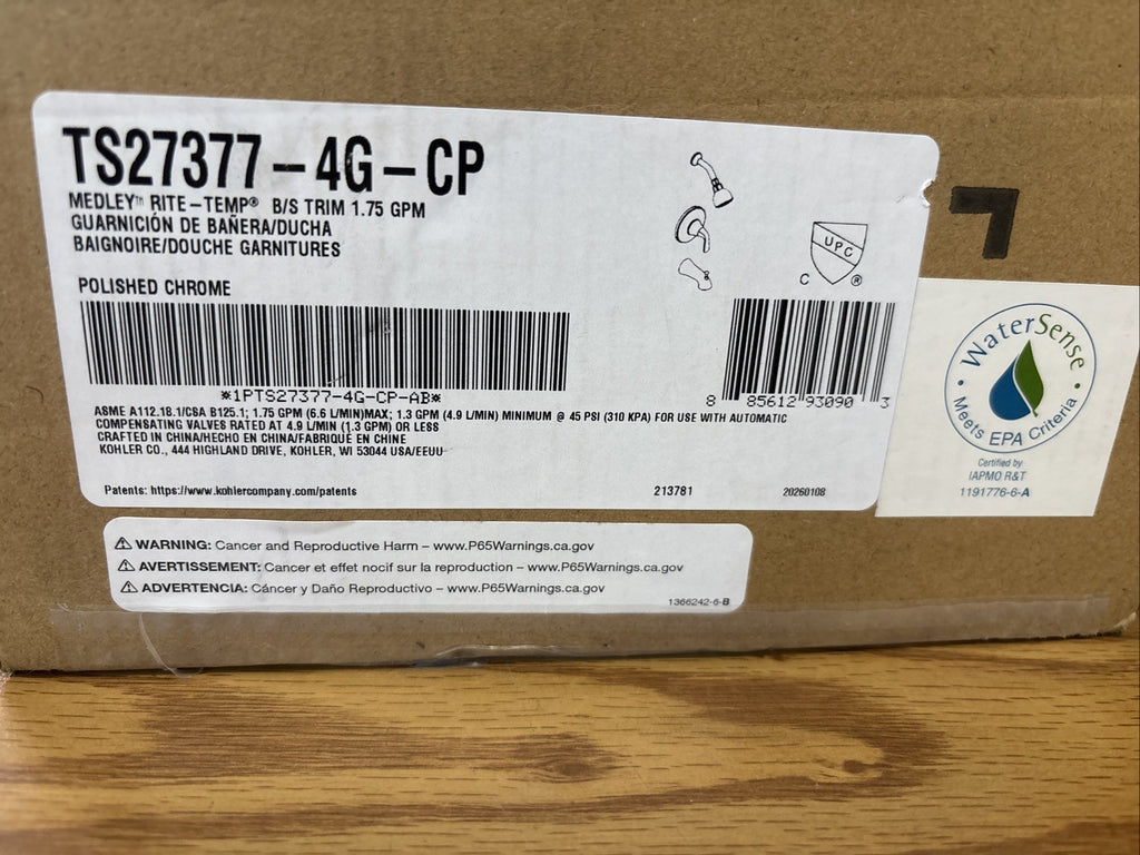 Sterling TS27377-4G-CP | Medley Tub and Shower Trim Package
