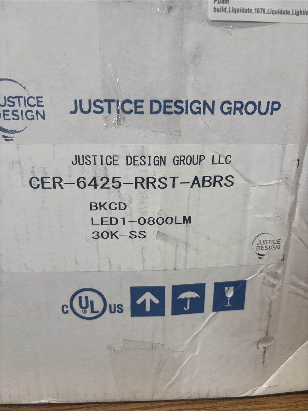 2x Justice Design Group CER-6425-RRST-LED1-0800 Ambiance