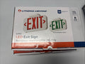 LED Lighted Emergency Exit Sign w/ Lamps Red Dual Voltage 120/277 Nicad Battery