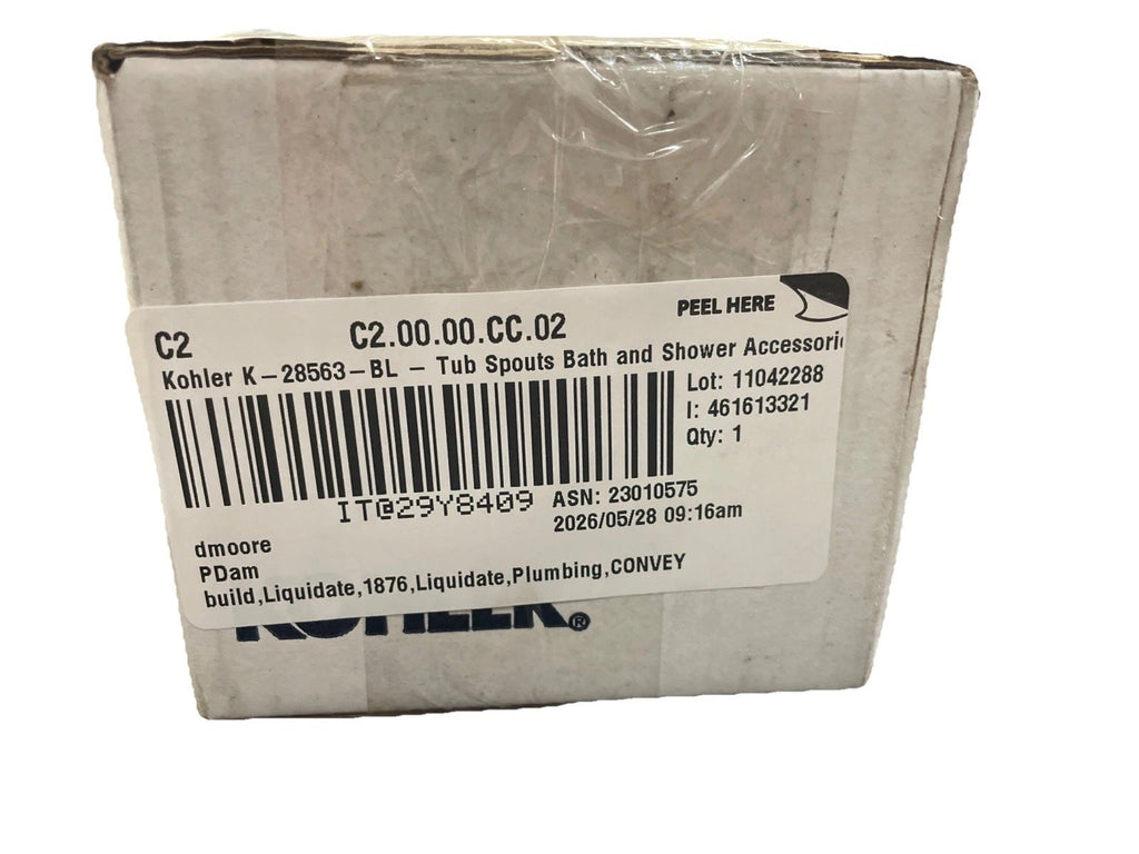 Kohler K-28563-BL Tempered 6-3/8" Integrated Diverter Tub Spout - Matte Black