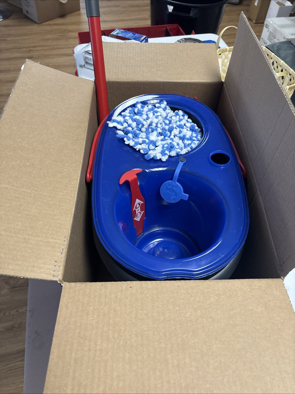 O-Cedar Easywring Rinseclean Microfiber Spin Mop & Bucket Floor Cleaning System,