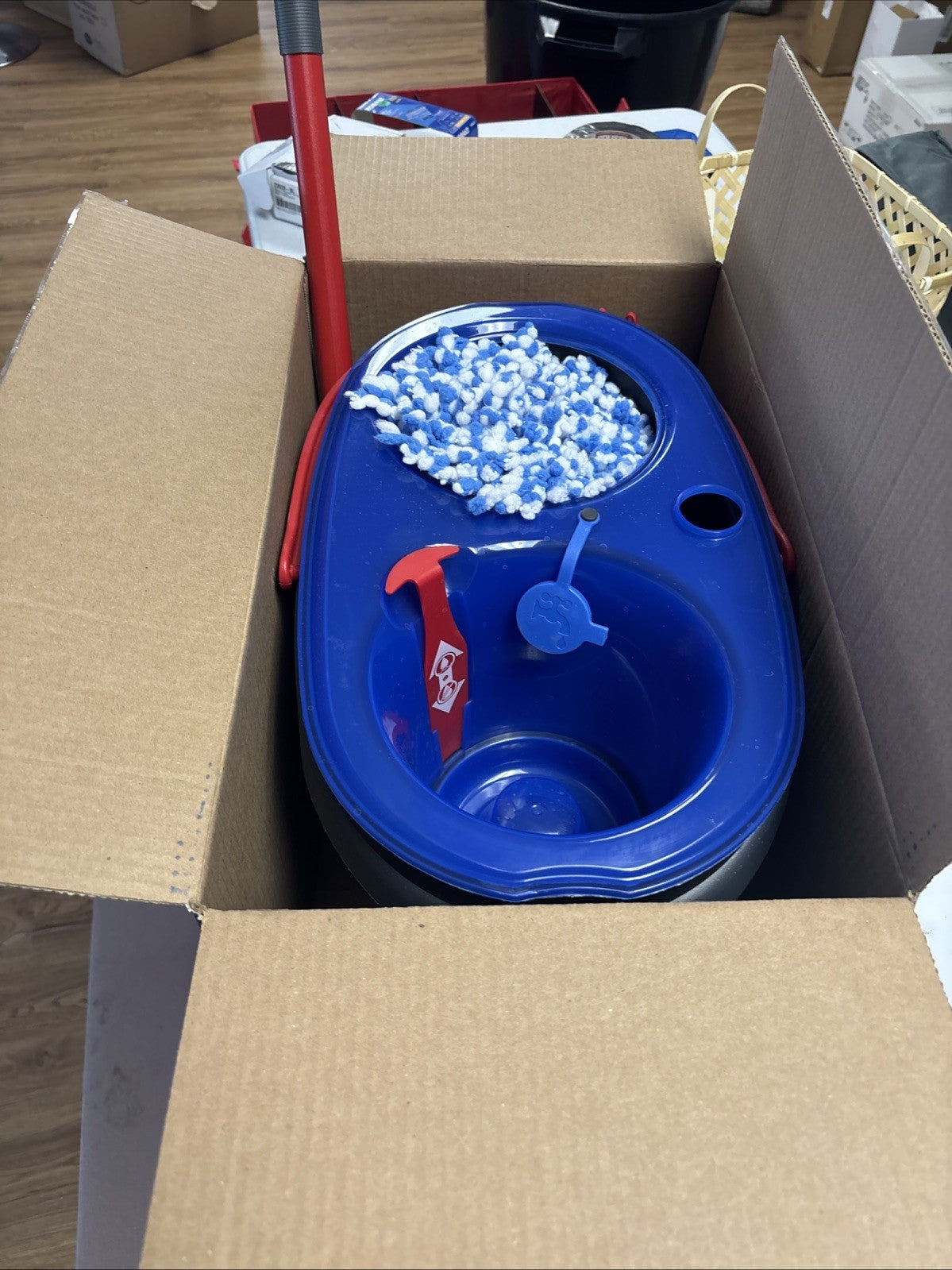 O-Cedar Easywring Rinseclean Microfiber Spin Mop & Bucket Floor Cleaning System,