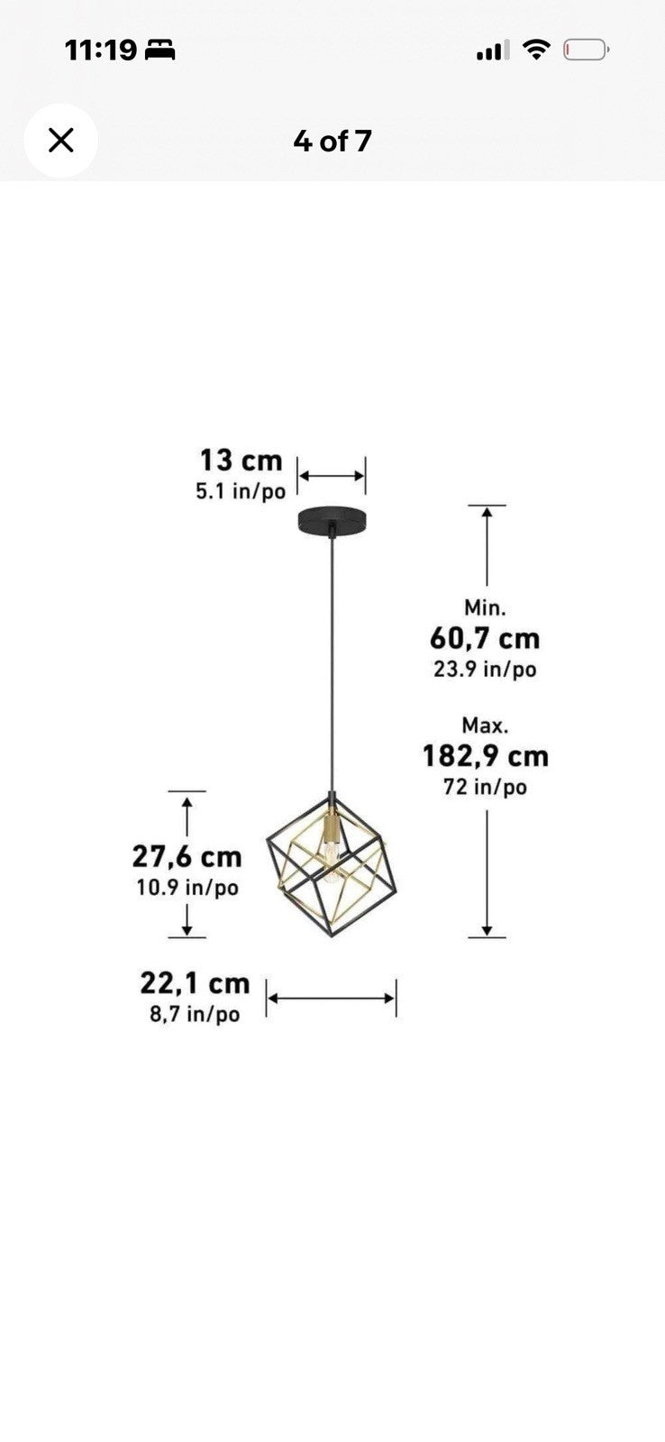 Artika Imperium 25-Watt 1 Light Black & Gold Modern Mini Pendant Light Set Of 3