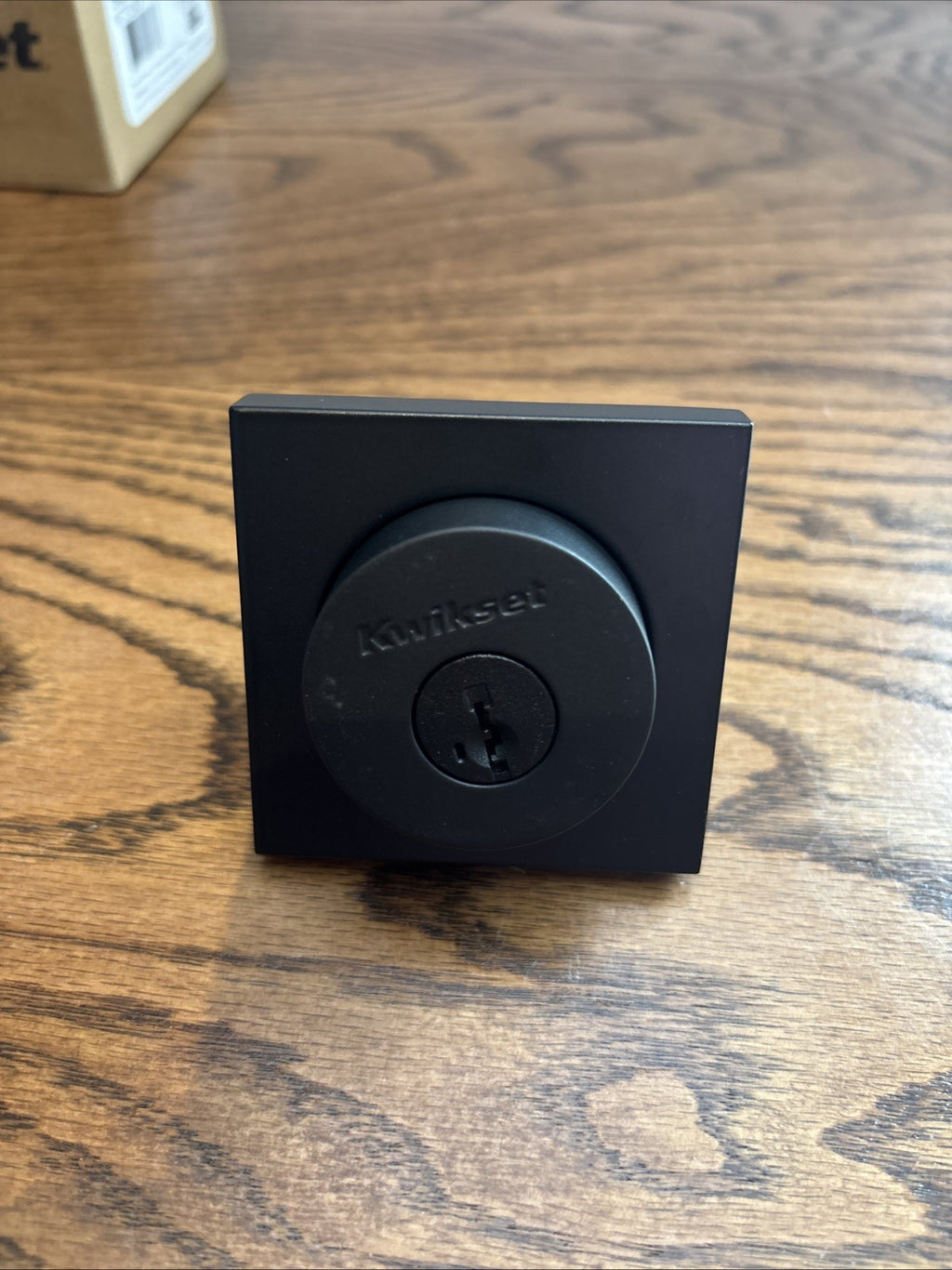 Kwikset 158SQT-514S.STRKP Halifax Square Rose Single Cylinder Deadbolt 91580-085