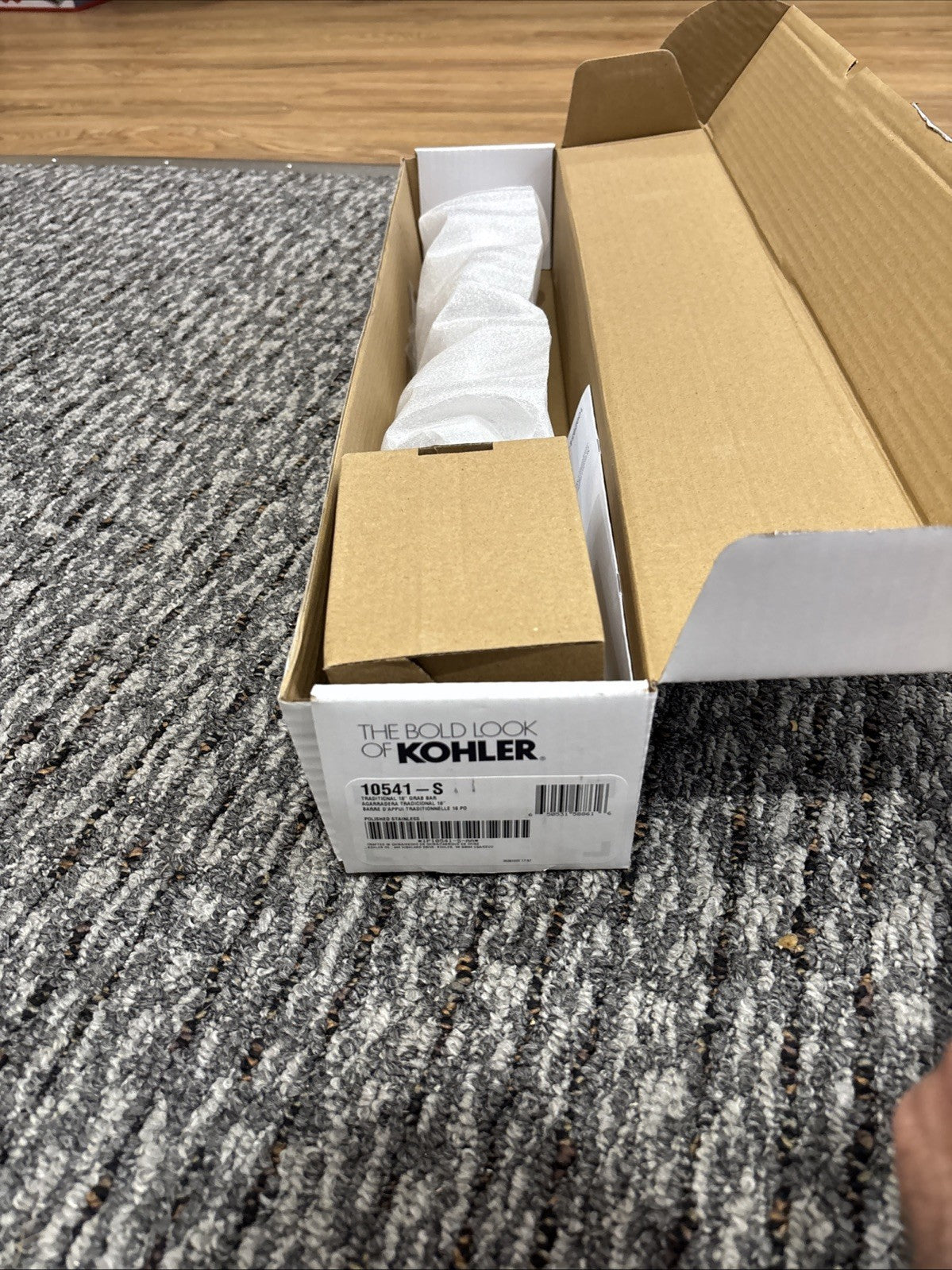 Kohler K-10541-S Traditional 18" Grab Bar - Stainless