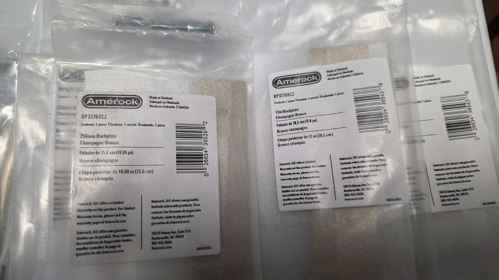 Amerock  BP37769 BP37767 66 65 64 Ladera Backplate Champagne Bronze Lot Of 29