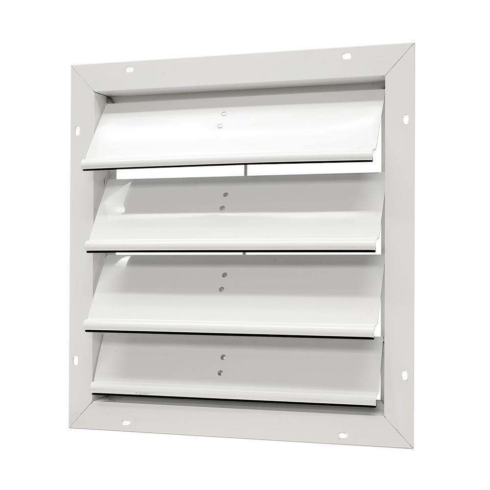 GAF Master Flow Aluminum Automatic Shutter Gable Louver Vent SGM20 19.25 in. x 1