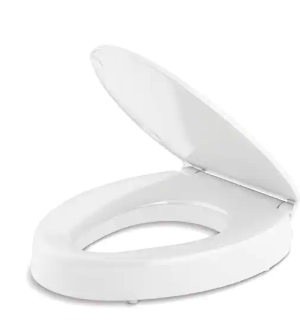 Kohler 25875-0 Hyten 3" Elevated Elongated Toilet Seat Quiet Close White Senior