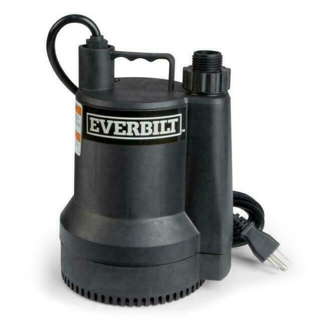 Everbilt  1/6 HP Utility Sump Pump 1680 GPH Plastic Submersible SUP54-HD