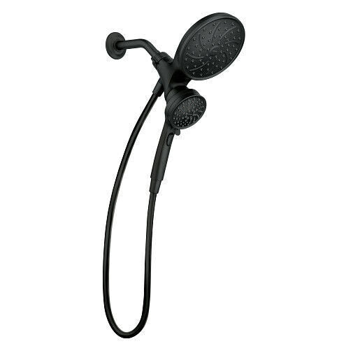 MOEN Attract Magnetix 6-Spray 6.75 in. Dual Shower Head 1.75 GPM Matte Black